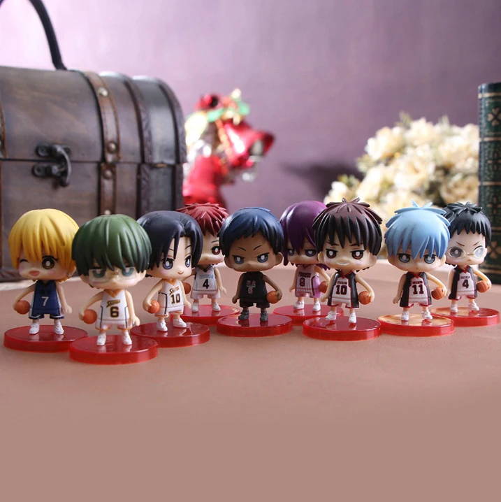 Аниме Kuroko Tetsuya Баскетбол No Basuke Kagami Taiga Midorima Shintaro Aomine Daiki милая фигурка 9 шт.|cute