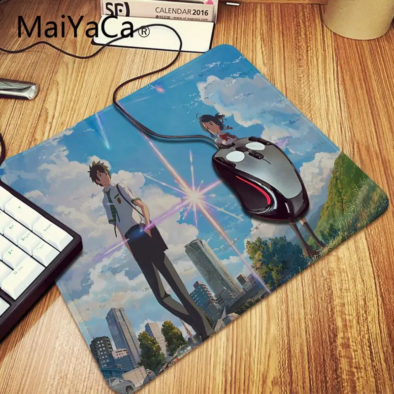 MaiYaCa анимационный коврик для мыши с вашим именем Kimi No Na Wa противоскользящий Аниме