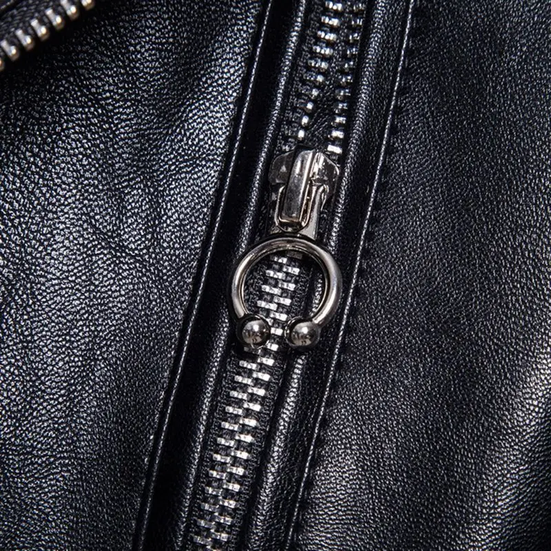 Мужские повседневные Черные куртки в готическом стиле с отворотами и