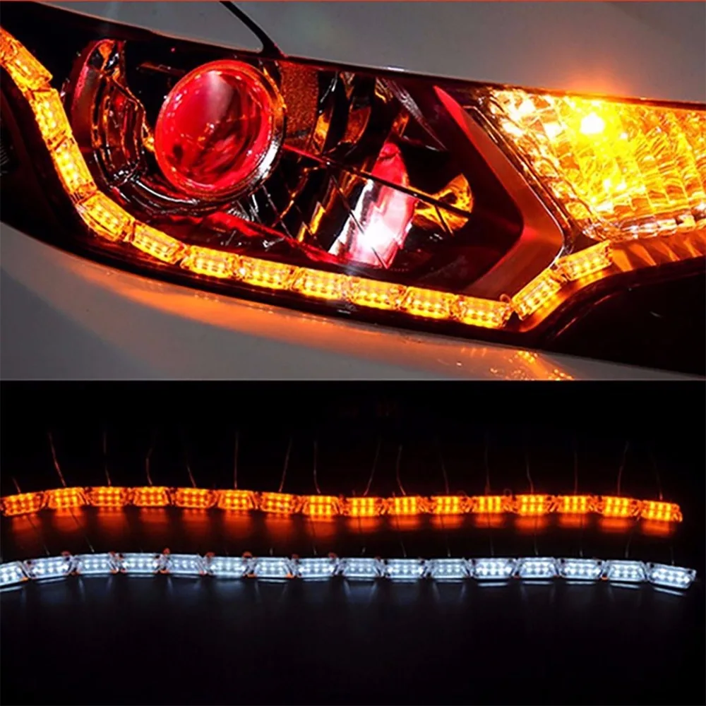 2x автомобильный гибкий Стайлинг 16LED рыцарь наездник ленточный светильник для