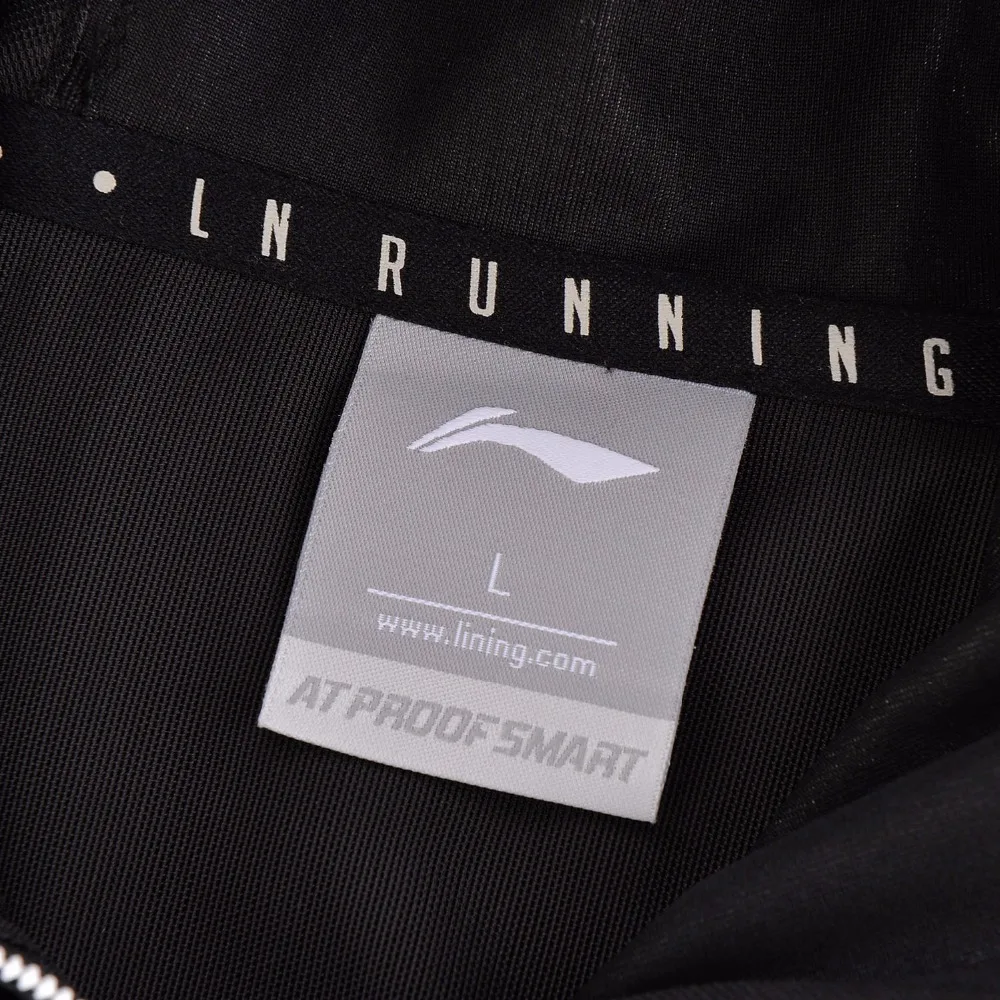 Li-Ning Беговая серия ветровка Стандартная посадка полиэстер комфорт куртки на доказательство Смарт подкладка спортивное пальто AFDN014 CJFM18