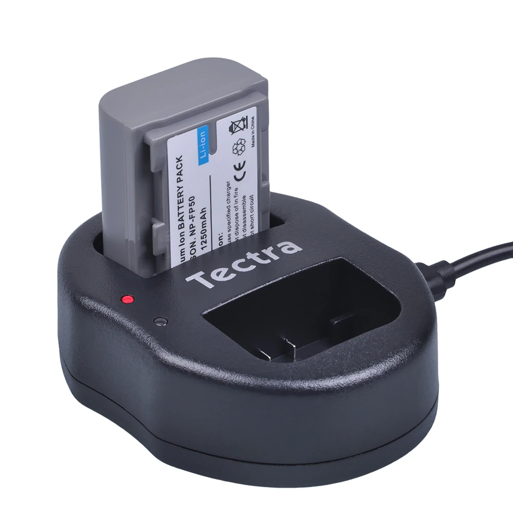 Аккумулятор для фотоаппарата Tectra 2 шт. и зарядное устройство с двумя USB портами Sony