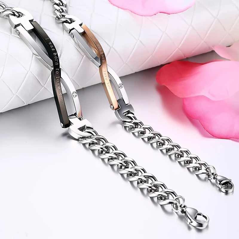 Браслет Infinity из нержавеющей стали для мужчин и женщин браслет возлюбленной