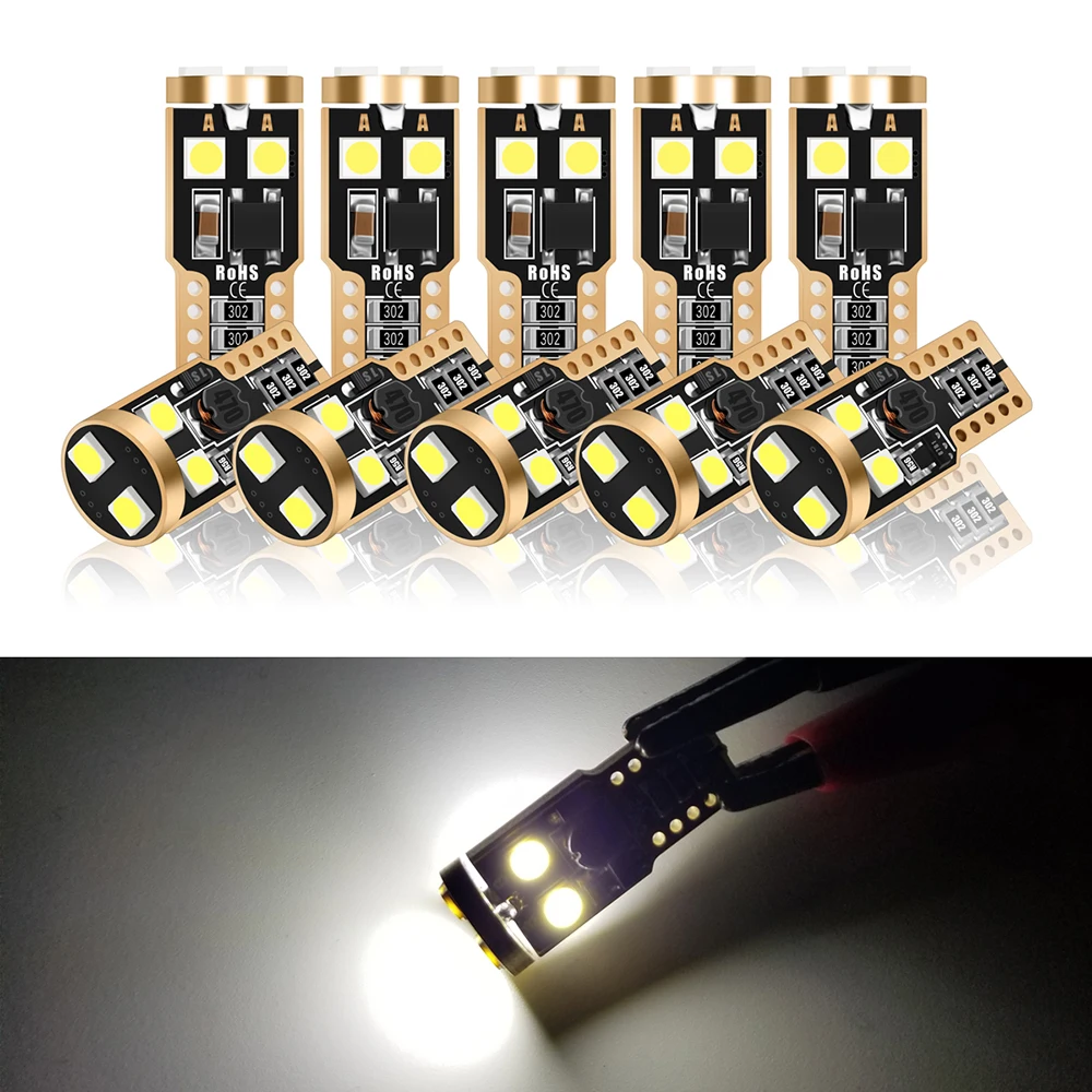 10 20 штук Светодиодный T10 W5W 3030 6SMD тормозных Клиренс купольный светильник