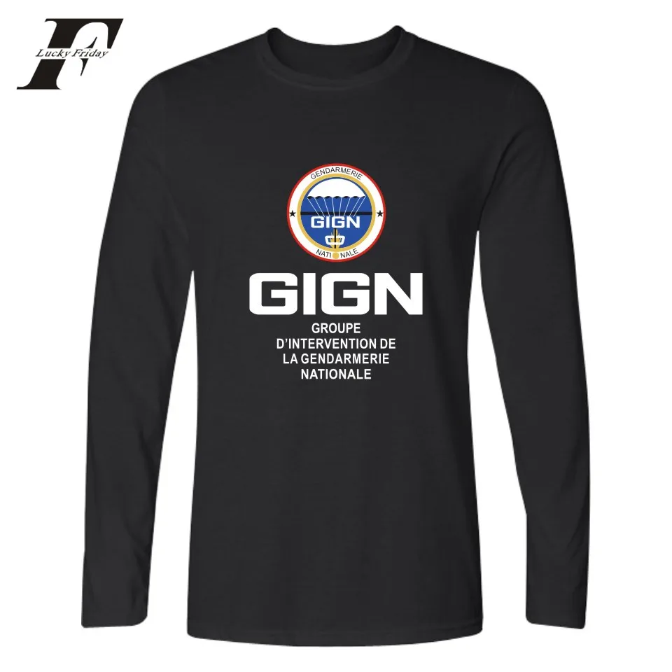GIGN весенне-осенняя модная спортивная футболка для пары женские и мужские
