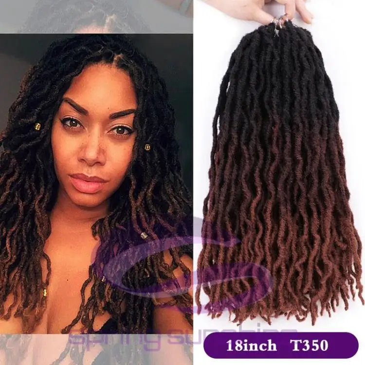 Элегантный MUSES Goddess Nu Locs, мягкие вязанные крючком волосы, косички, 12, 18 дюймов, faux Locs CURLY, синтетические волосы, предварительно петля, вязанные крючком косички