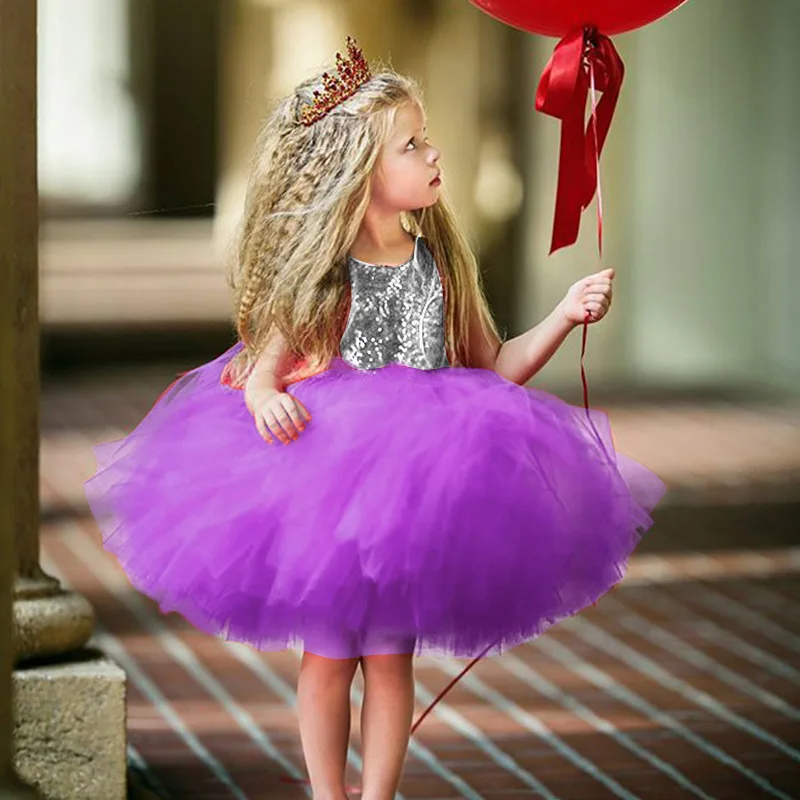 4 цвета платья с блестками для девочек на свадьбу фатиновые торжественные