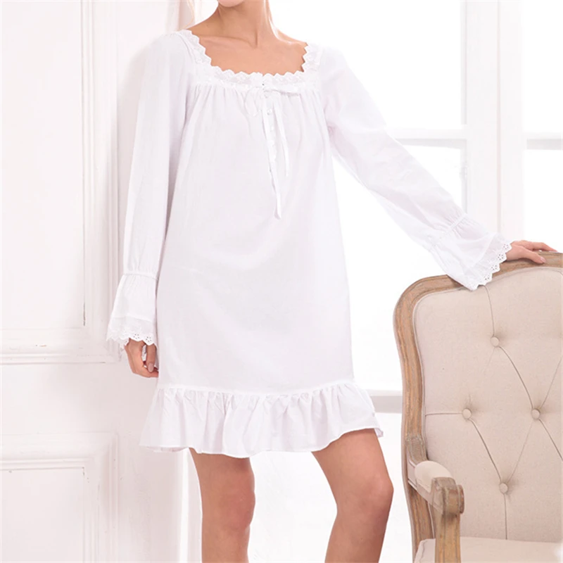 Новое поступление одноцветные ночные рубашки кружевные пижамы Элегантная