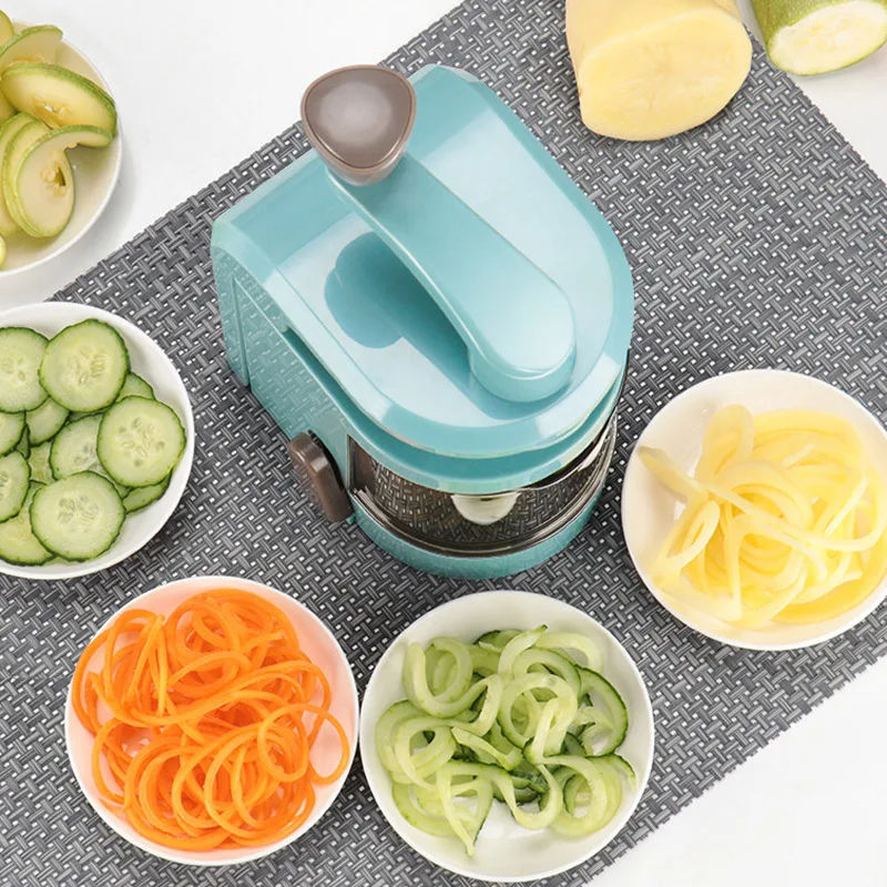 Овощной спиратор регулируемые лезвия Veggie паста и спагетти салат спиральный слайсер Картофельная лапша из цуккини производитель