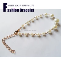 fine quality trendy pearl strands bracelets gold color2022 new officecareer ol style pearl charm cuff bracelets for women