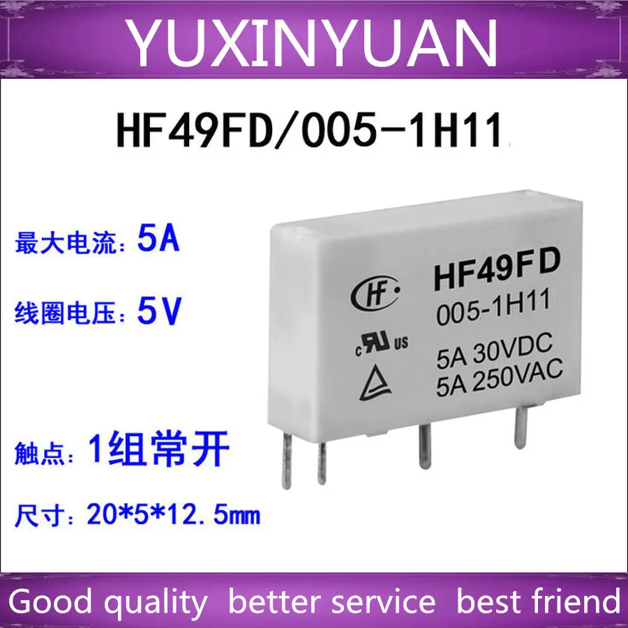 HF49FD/005 1H11 5A 5 В это набор нормально открывающихся небольших реле 1 шт. в комплекте