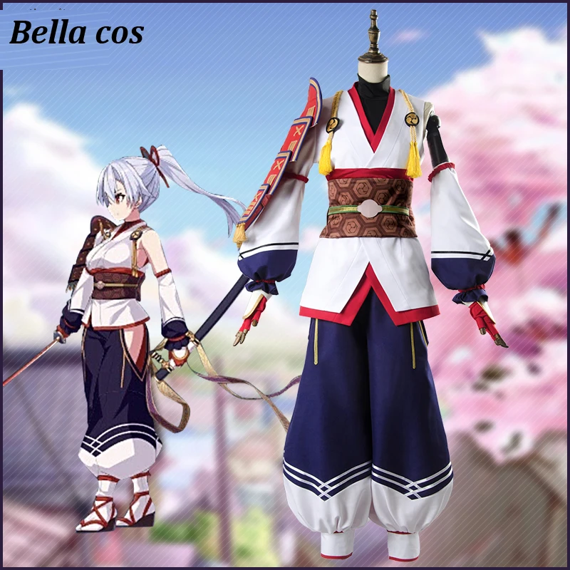 Горячая Fate Grand Order Tomoe Gozen Косплей Костюм Короткое Кимоно топ брюки униформа