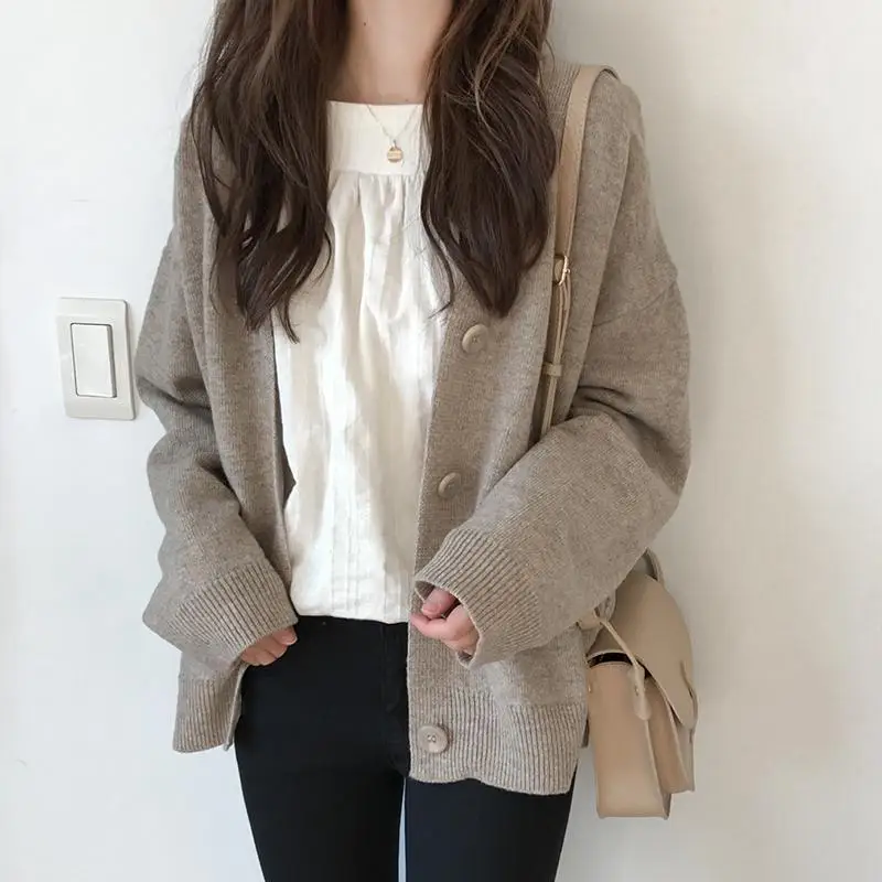 Beige Zisilao Однотонный свитер кардиган Feminino кашемировое женское пончо Женское пальто Мягкий Вязаный Кардиган Повседневная женская верхняя одежда - Цвет: Beige