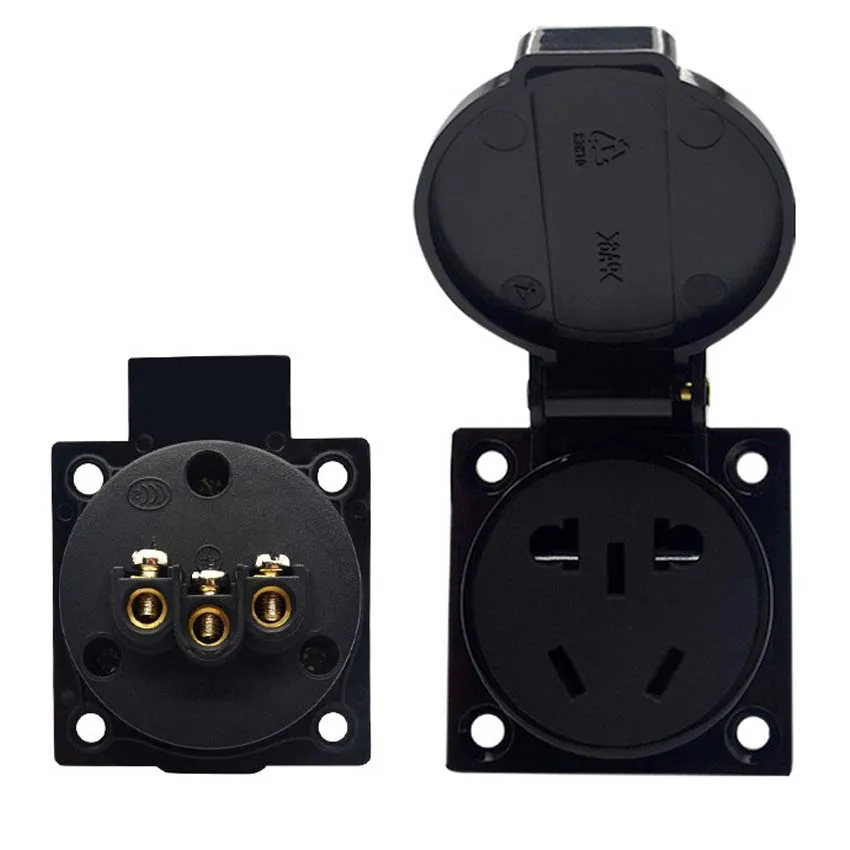 Черная синяя 10A IP44 EU AU многофункциональная 2P + E China Australia Outdoor Industry