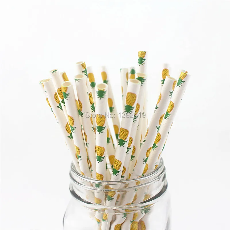 Лидер продаж! 5000 шт./лот фруктовые Коктейльные бумажные соломинки для напитков