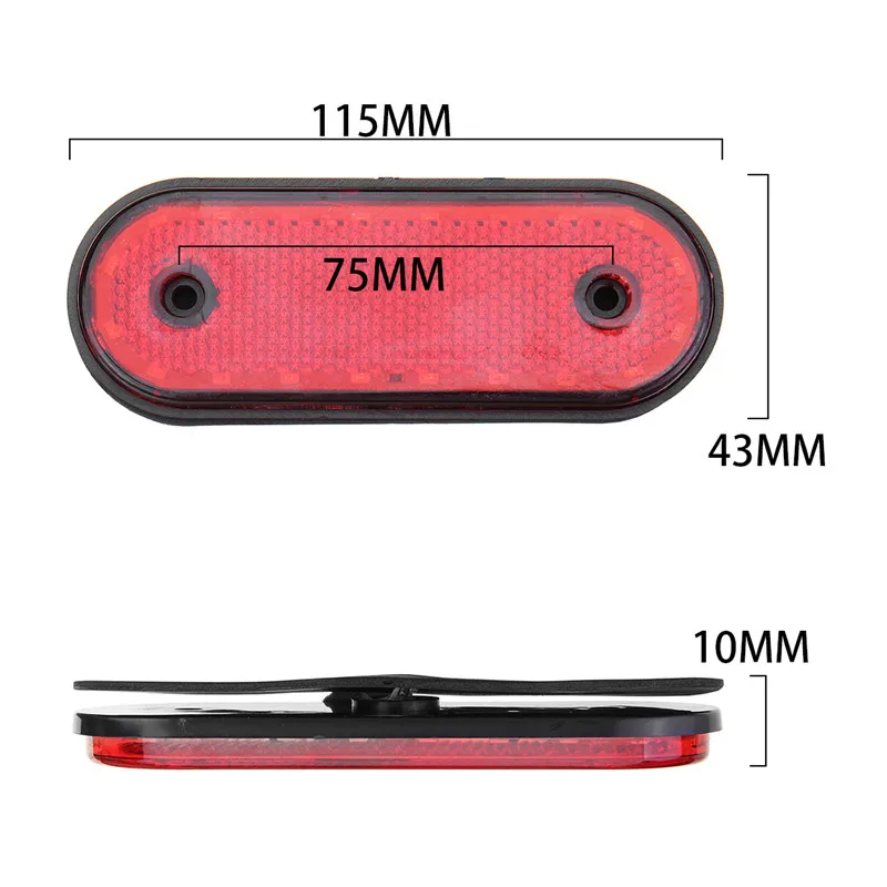 1 шт. 20LED Красный боковой габаритный фонарь 24V LED задний задние фонари для