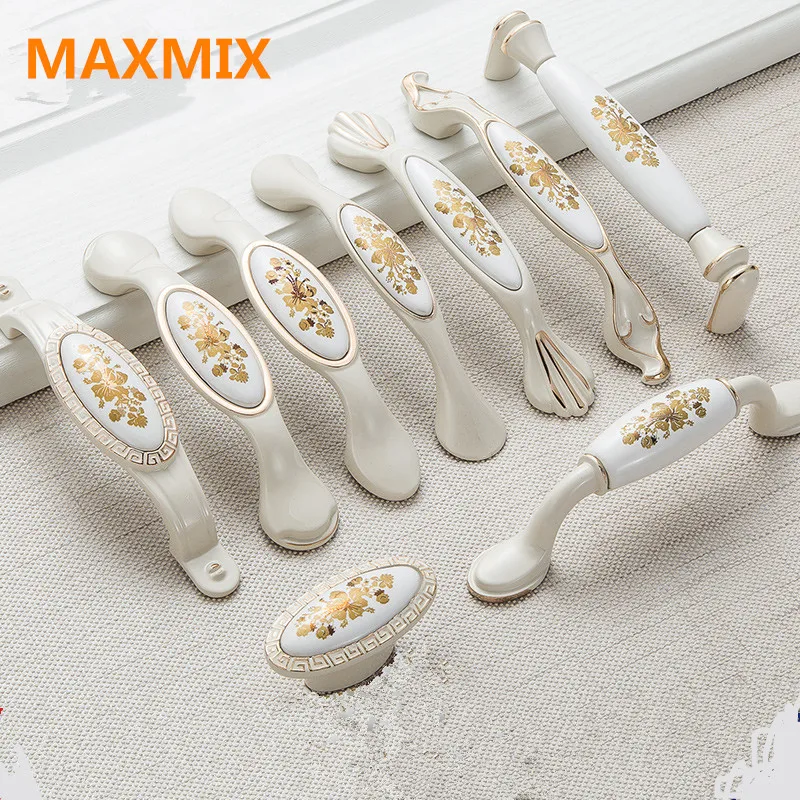 MAXMIX 1 шт. ручки для шкафа и ручки цвета слоновой кости кухонный шкаф выдвижные ручки для мебели выдвижные ящики