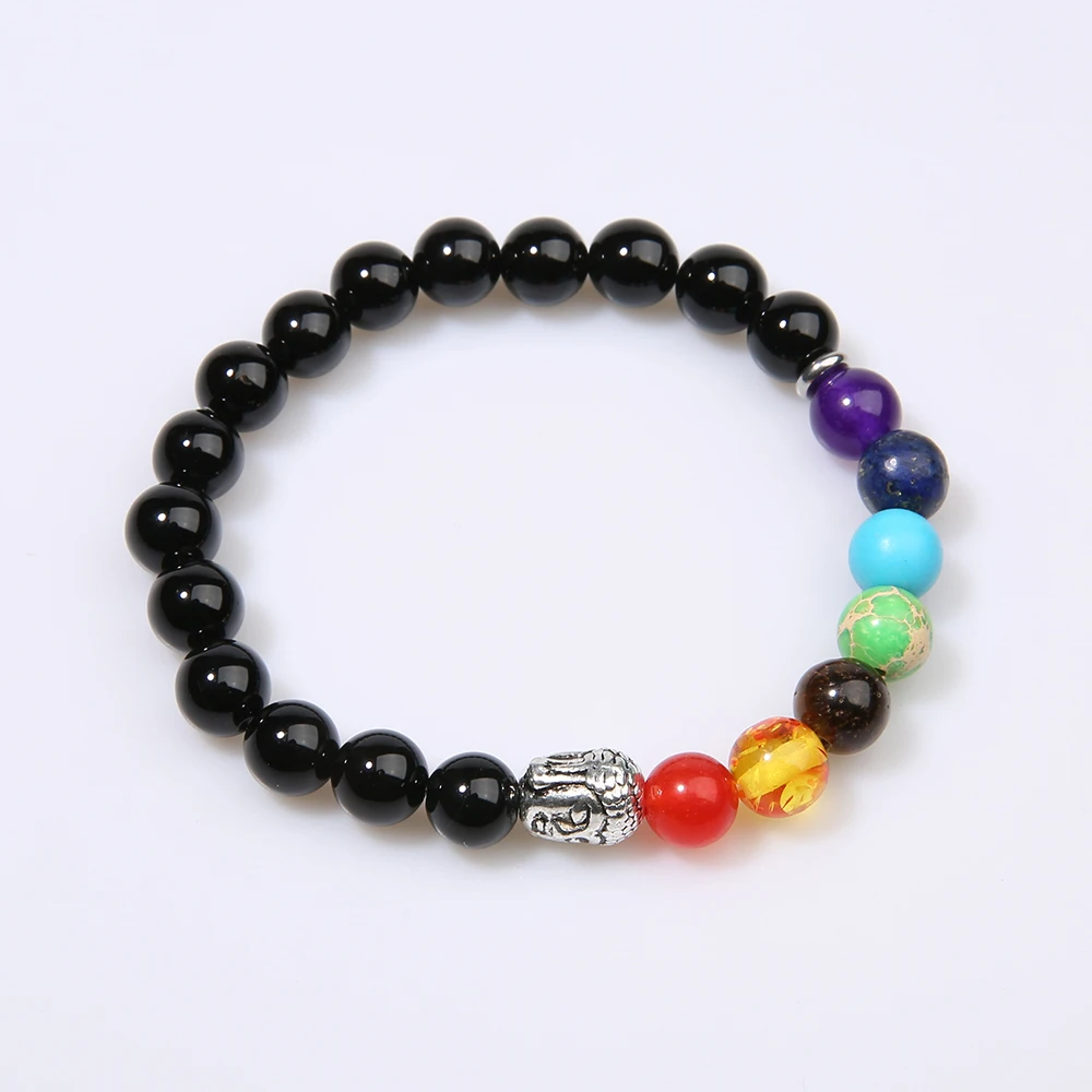 OAIITE 7 Чакра натуральные камни бусы браслет дружбы ручная работа медитация