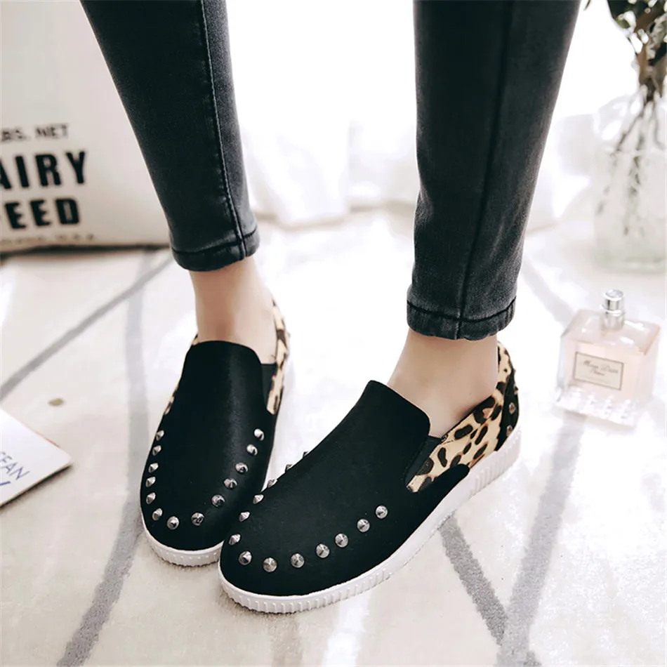 Odetina/пикантная женская повседневная обувь с леопардовым принтом в стиле пэчворк