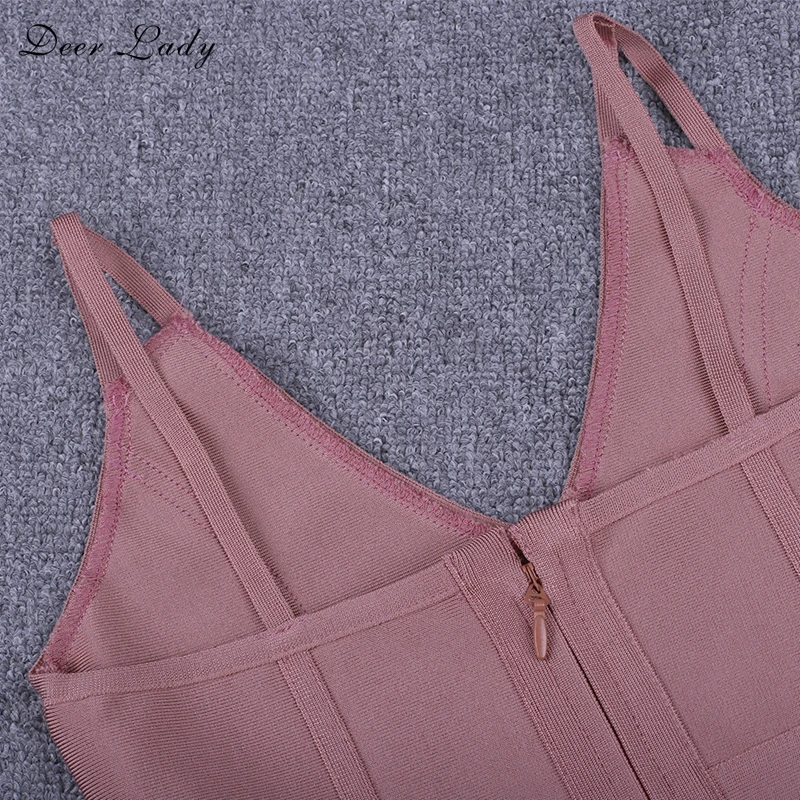 Женское Бандажное платье без рукавов облегающее вечернее из вискозы с v-образным