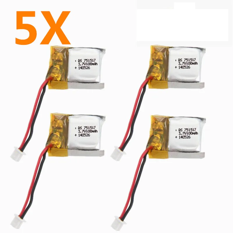 20 шт./лот 3 7 V 100mAh lipo батарея для Cheerson CX-10 CX-10A Hubsan Q4 Wltoys V272 Mini RC Quadcopter Drone запчасти |