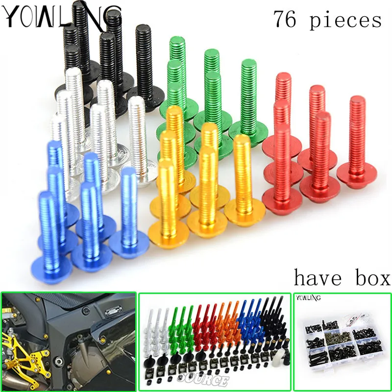 

High quality 5mm 6MM Motorcycle Accessories Fairing body work Bolts FOR XC f DR DRZ RM RMX REMZ 85 125 250 400 450 Kawasaki