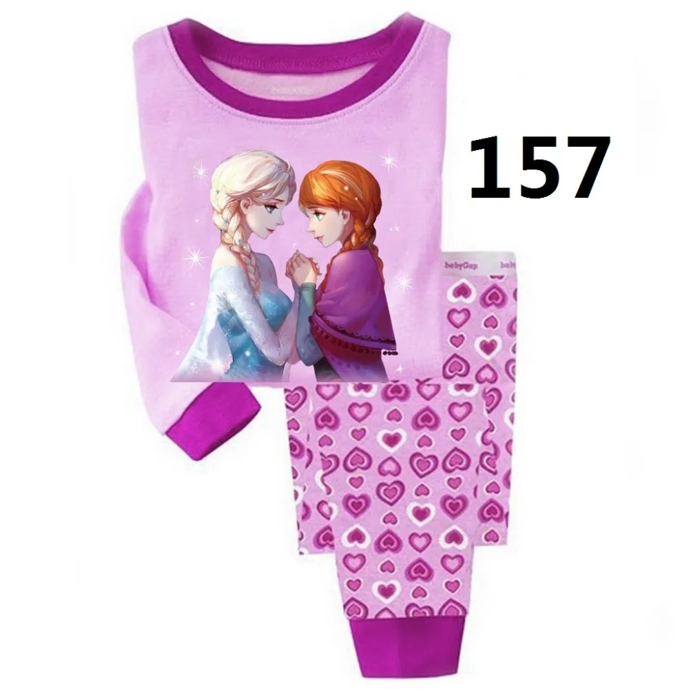 2016 Комплект одежды для детей пижама девочек комплект ночного белья с