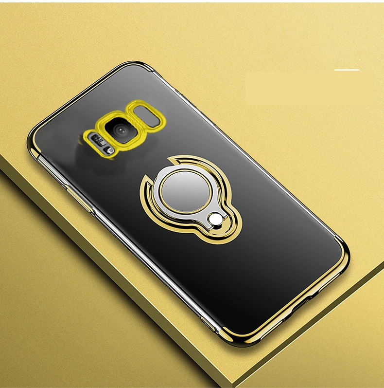 Elecplating мягкий чехол для samsung Galaxy Note 10 5G 9 S10 S9 S8 плюс J6 J4 J3 J5 Prime A6 чехол Невидимый палец кольцо крышки