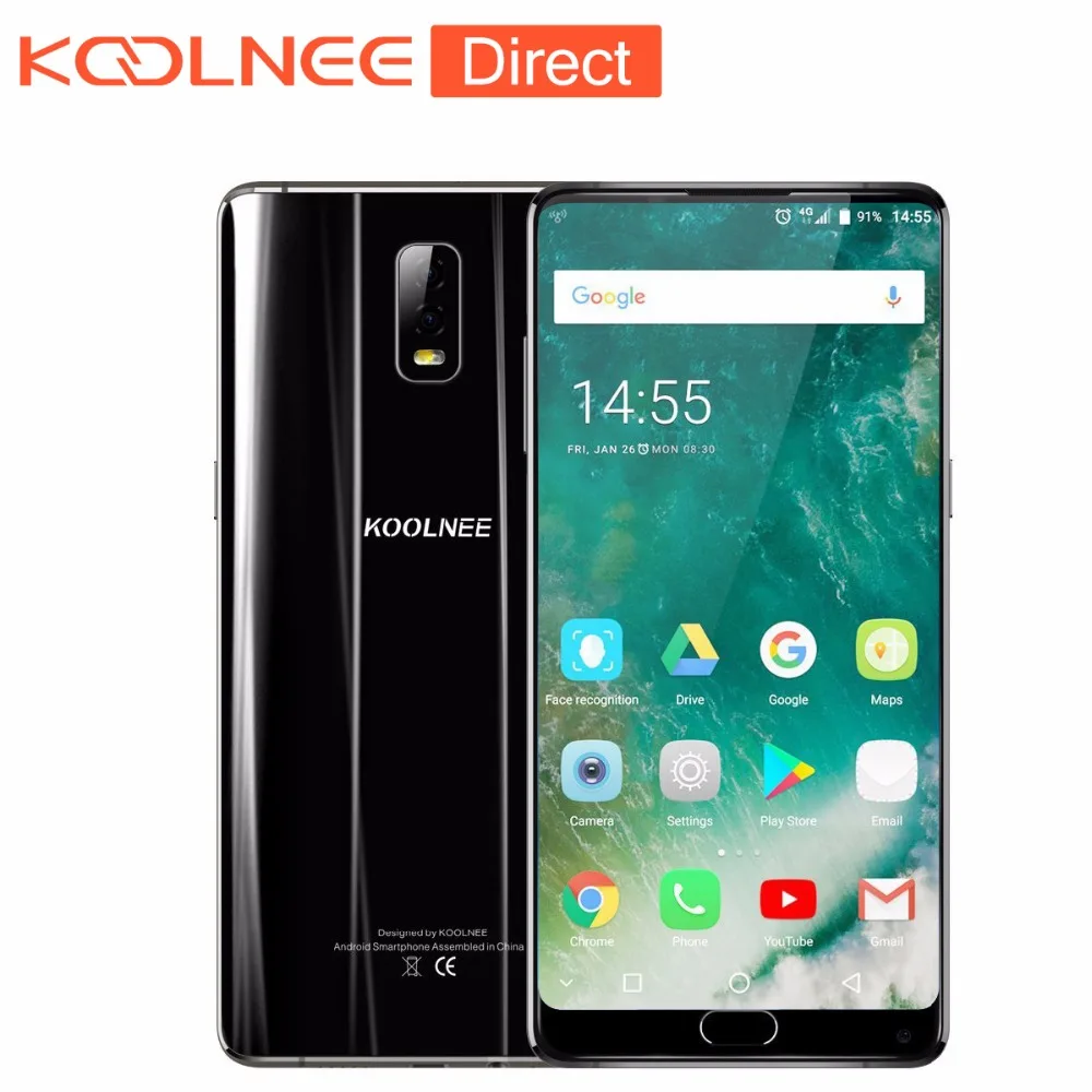Koolnee K1 трио Android 7.1 глобальных версия смартфона MT6763 Восьмиядерный 6 ГБ Оперативная