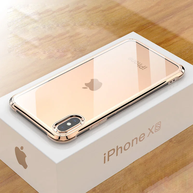 Shockproof Clear TPU Case For iPhone 11 Pro Max 11 Pro 11 Luxury Plated Airbag Anti-Knock Case For iPhone XS Max XR XS 7 8 Plus