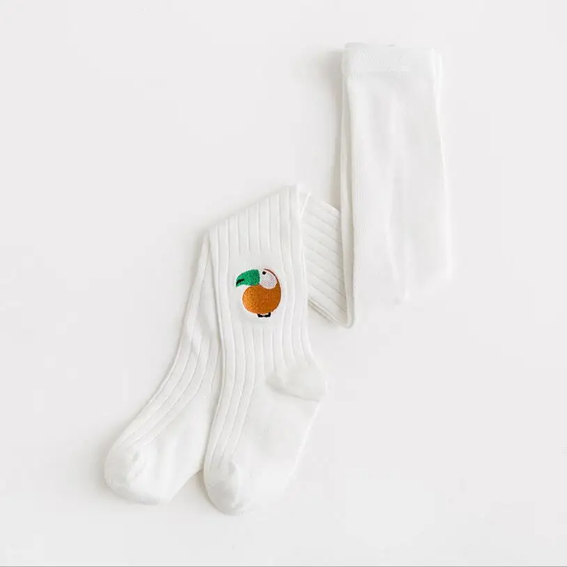 White Tights Детские вязаные колготки для новорожденных, колготки для девочек, мягкая одежда для младенцев, детские колготки на весну-осень, хлопковые чулки - Цвет: White Tights