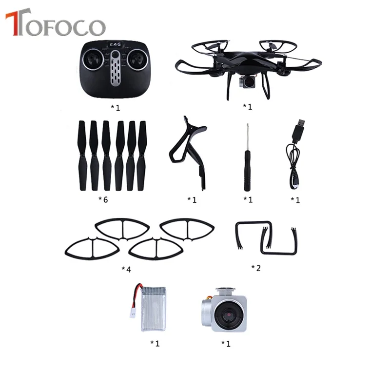 TOFOCO удержание высоты 20 минут действия Безголовый FPV RC Дрон с/без камеры HD WIFI Пульт