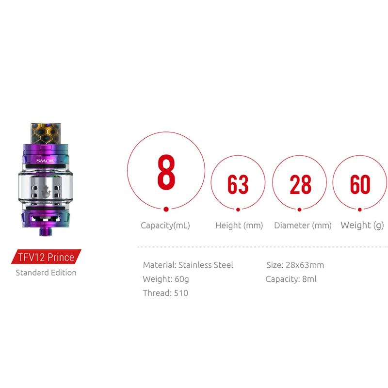 Испаритель SMOK Devilkin Kit 225 Вт вейп комплект электронной сигареты VS Mag 8 мл TFV12 Prince Tank