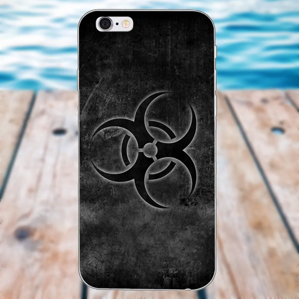 as picture Чехлы из ТПУ для Apple iPhone 4 4S 5 5C SE 6 6S 7 8 Plus X Galaxy Grand Core II Prime Alpha Модный логотип Biohazard - Цвет: as picture