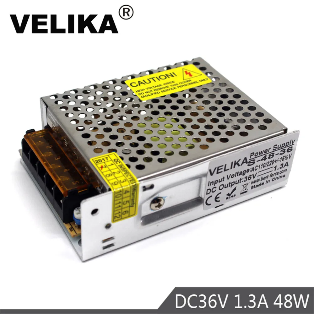 Universal DC36V Power Supply Led Driver 1.3A 48W AC100-240V Input to SMPS For Strip Lamp Light CNC CCTV 3D Printers |