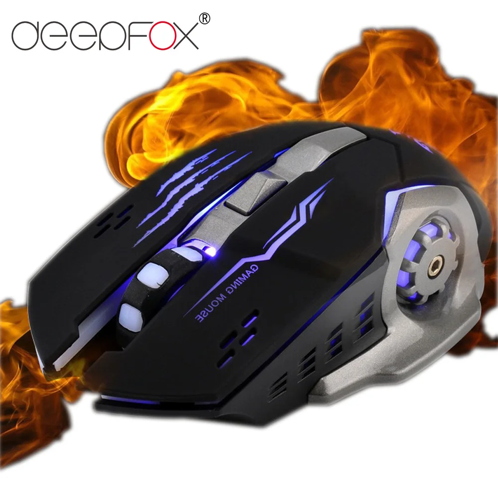 Оптическая Проводная игровая мышь Deepfox 3200DPI 6 кнопок 4 светодиодный | Компьютеры и