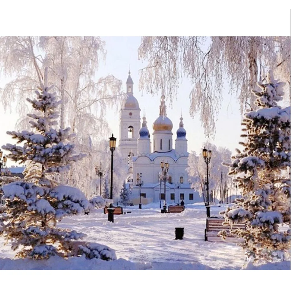 Landscape 1 Картина с пейзажем, Раскраска по номерам, картины с номерами, картины на холсте - Цвет: Landscape 1
