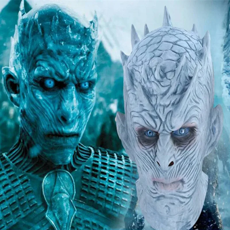 Новейшая игра престолов ночной король латексная маска для косплея костюмы белые