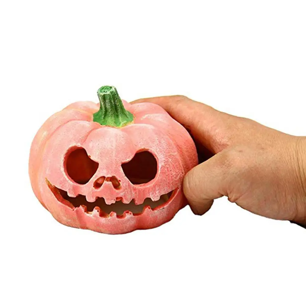 Easter pumpkin Хэллоуин кровать для домашних животных Тыква орех в форме раковины хиден пещера украшение для домашних животных рептилий Змея Скорпион рептилии продукты орнамент - Цвет: Easter pumpkin