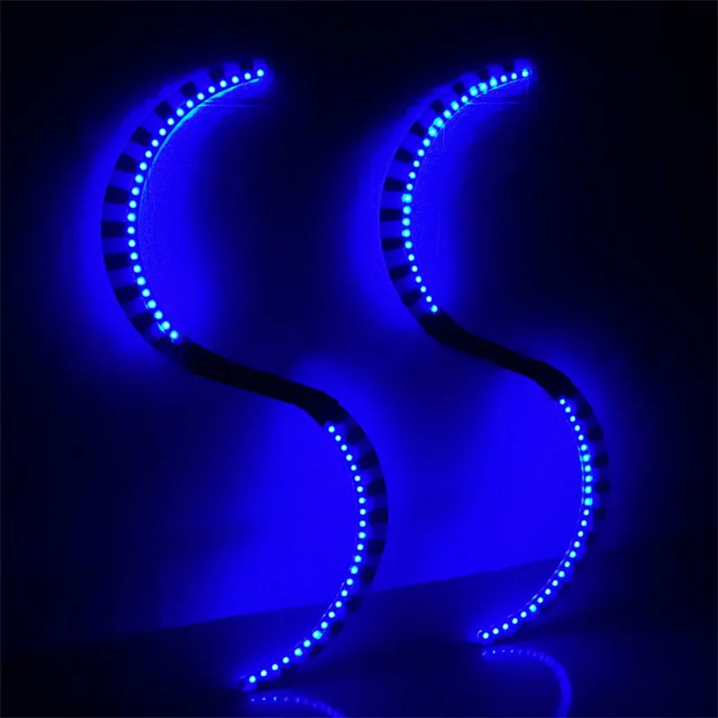 

P48 DJ performance led sticks shining light RGB colorful nunchucks rave show robot men led costumes stage luminous props bar led