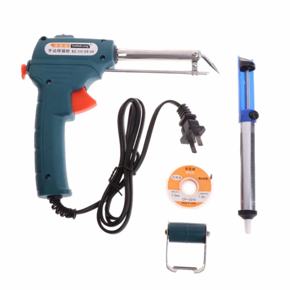 220 В 60 Вт автоматическая отправка оловянного пистолета Электрический паяльник