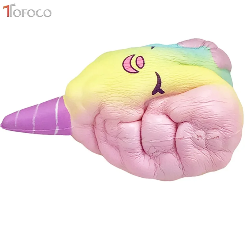 

TOFOCO 13cm Slow Rising Spun Sugar Squishy Jumbo Squish Toys Kawaii Squishies Antistress Funny Squeeze Toy For Kids PU Material