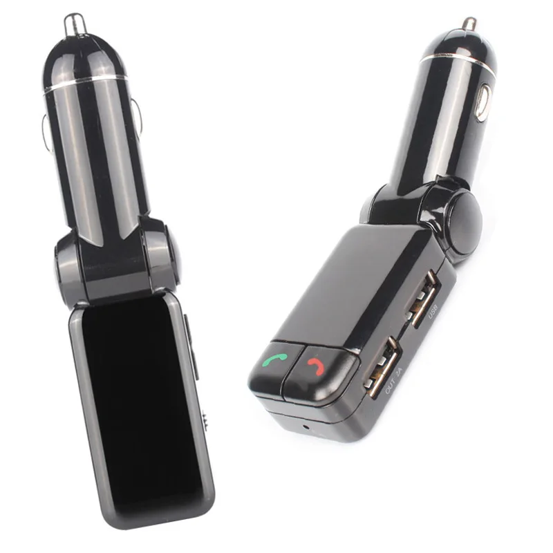 Bluetooth Car Kit FM Transmitter Hands Free Aux MP3 Player Modulator with LED Display Portable Dual USB Charger Transmissor | Автомобили и