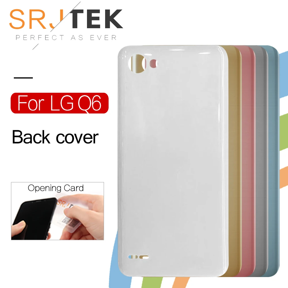 SRJTEK задняя панель корпуса для LG Q6 Задняя крышка батареи задней двери стеклянный