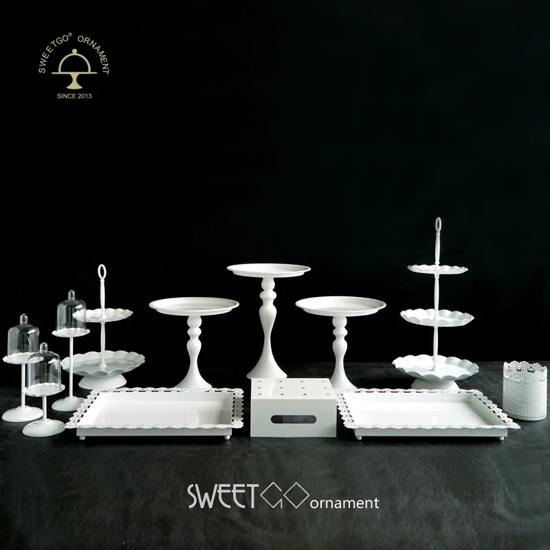 Набор Подставка для торта sweet Go 12 шт. белые металлические инструменты свадебного