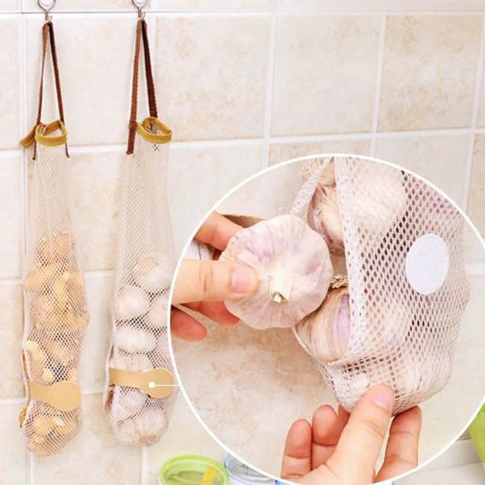 Creative Home Furnishing Hollow Breathable Hanging Storage Bag Of Fruit And Vegetable Garlic Onion | Дом и сад