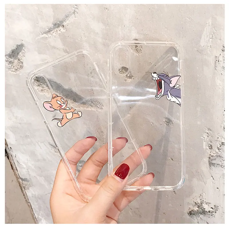 Чехол для iPhone X Xr Xs Max 8 7 Plus милый мультфильм прозрачный силикон чехол 6 6s 6plus мягкий