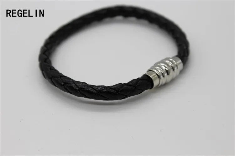 Мужской плетеный браслет из ПУ кожи 20 см 2 цвета|pu leather bracelet|leather braceletbracelet fashion |