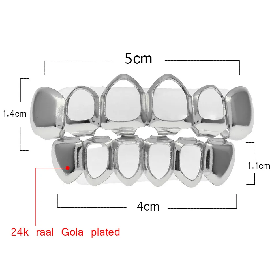 UWIN хип-хоп Custom Fit золотые зубы вампира четыре открытые лица грили для рта набор