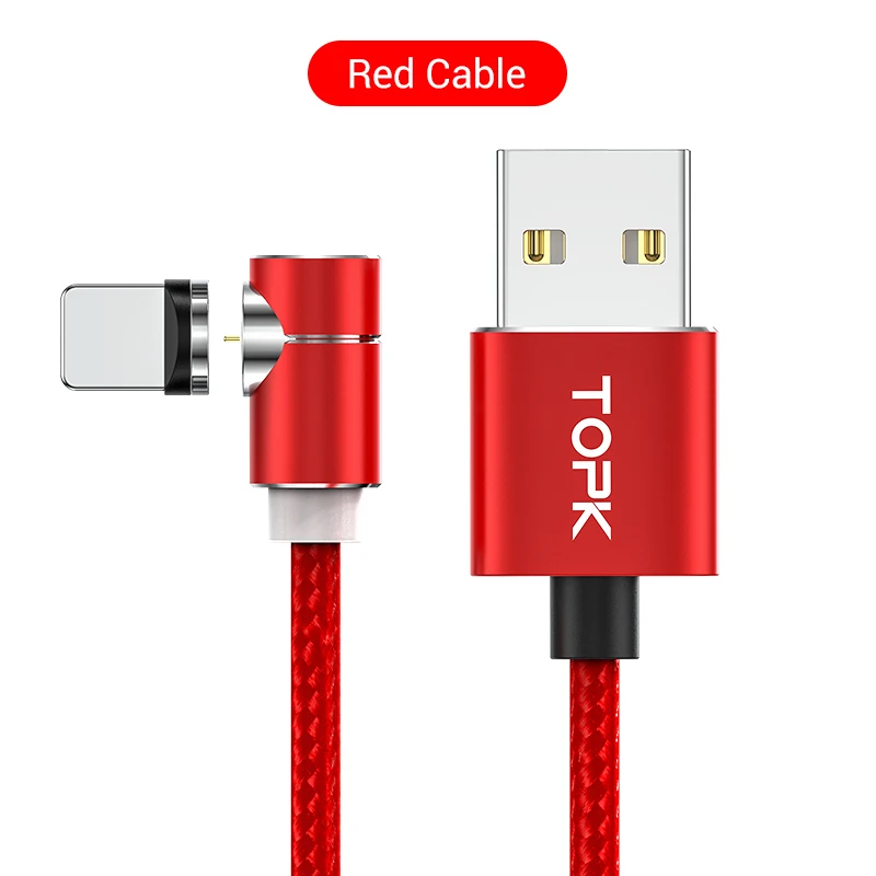 Бежевый TOPK светодиодный магнитный usb-кабель для быстрой зарядки iPhone X 7, кабель USB type C и кабель Micro usb 5A для samsung Xiaomi huawei - Цвет: Бежевый